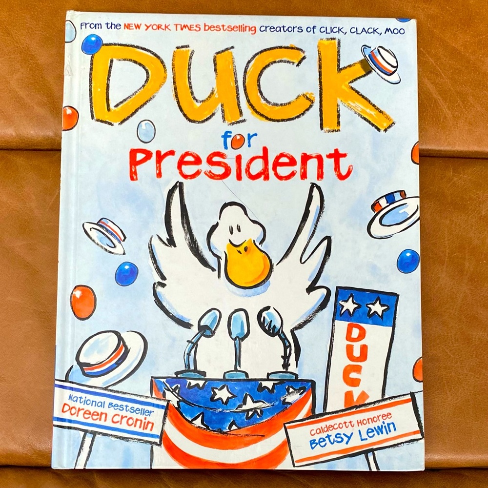 4/$20 💜 DUCK FOR PRESIDENT hardback book